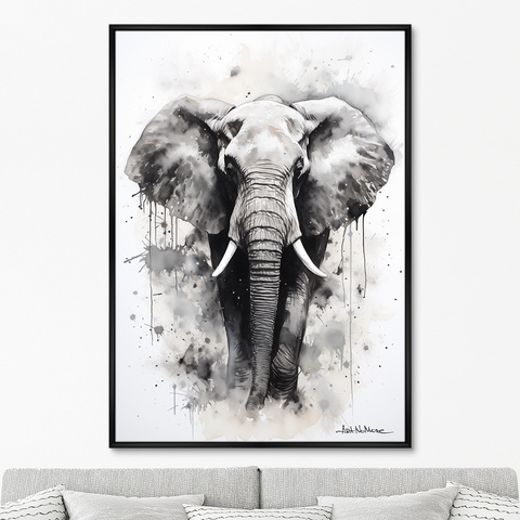 ArtNoMore - Репродукция картины на холсте Walking elephants, No 2, 2024г.