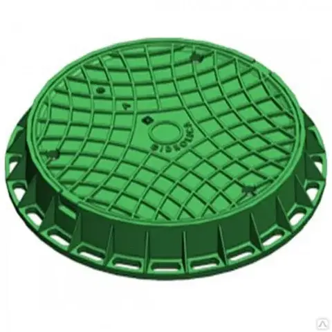Люк канализационный Gidrolica Garden — пластиковый тип Л, зеленый