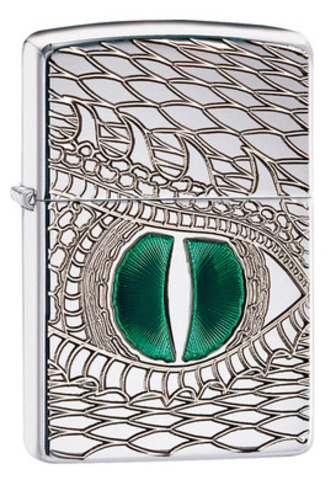 Зажигалка Zippo Armor™ с покрытием High Polish Chrome, латунь/сталь, серебристая, 36x12x56 мм