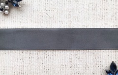 Лента репсовая, ш. 2,5 см, тёмно-серый
