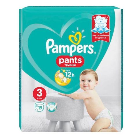 Подгузники-трусики PAMPERS Pants Midi 6-11 кг 19 шт РОССИЯ