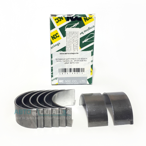 ВКЛАДЫШИ ШАТУННЫЕ 0,25 SONATA ТАГАЗ, TUCSON JM,  SPORTAGE KM (ДВИГ BETA) ADDAX-Q