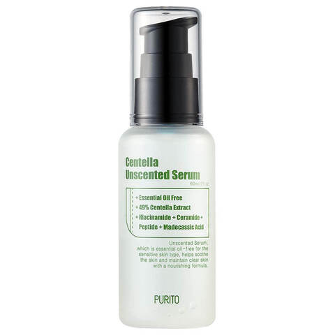 Безмасляная сыворотка для чувствительной и проблемной кожи Purito Centella Unscented Serum 60 мл