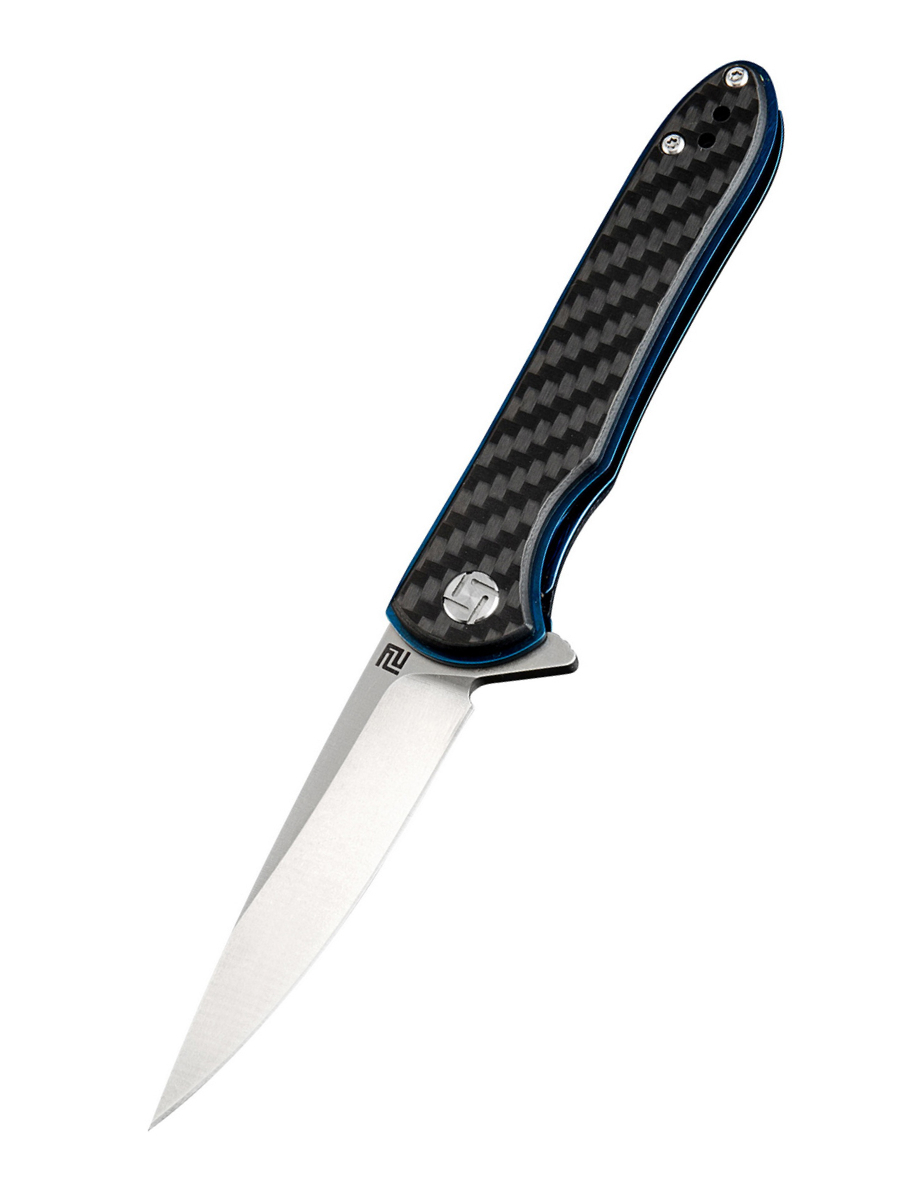 Нож Artisan Cutlery proponent 1820p-CF сталь d2, рукоять Carbon Fiber. Artisan Cutlery logo.