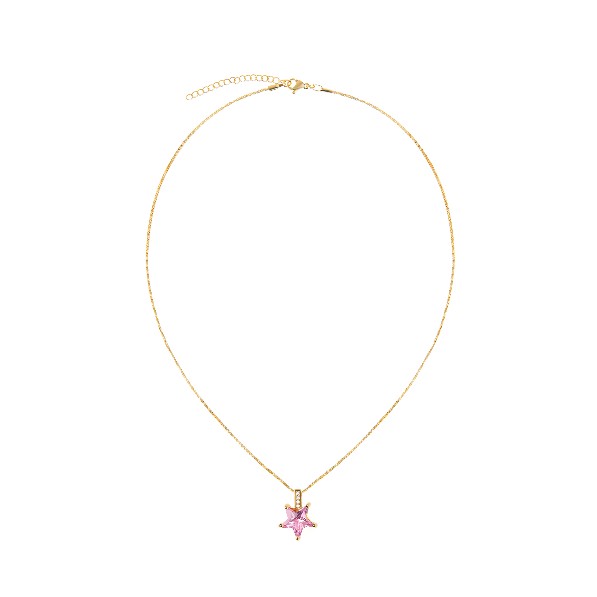 DÉJÀ VU Колье Pink Star Necklace – Gold déjà vu колье rainbow gold necklace