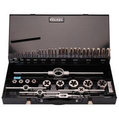 Набор метчиков и плашек M3 -M20 HSSE 54пр Volkel 49251