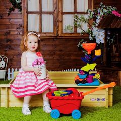 Деревянная песочница "Алладин" (2 лавки, пропитка, подложка)