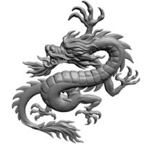 Силиконовый молд № 0282 Китайский дракон -левый