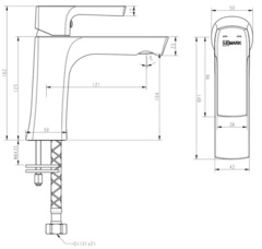 Смеситель для раковины Lemark Ursus - LM7206BL