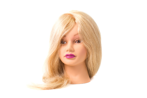 Учебная голова Blond Long 60 см (натуральные волосы)
