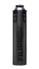 Боксерский мешок PREMIUM GEL FILIPPOV 150см/40см/100кг, черно-серый
