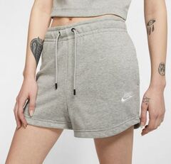 Женские теннисные шорты Nike Sportswear Essential Short French Terry W - dark grey heather/white