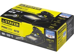 STAYER SP-50, 48 Вт, 160 - 520°C, цифровая паяльная станция, Professional (55370)
