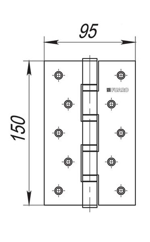 Петля универсальная 4BB 150x95x3 PN (перл. никель)