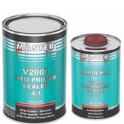 MASTER DTM V2000 Грунт антикоррозионный 4:1 «мокрым по мокрому» серый (3,6л)+отв 0,9л