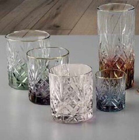 Набор стаканов 6шт 9см Cre Art Melody Gold Tumbler золотой