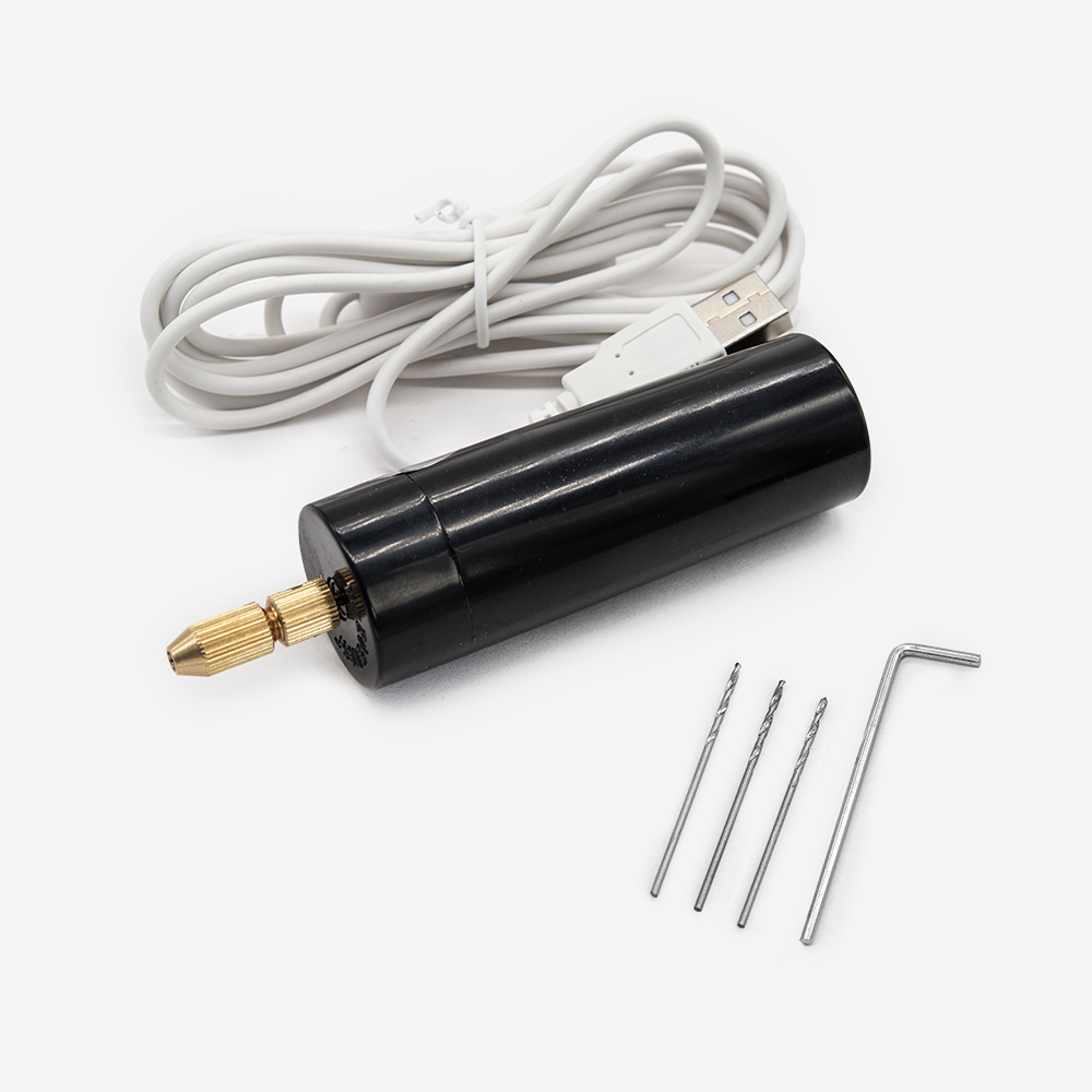 Мини-дрель USB электрическая с защитными очками