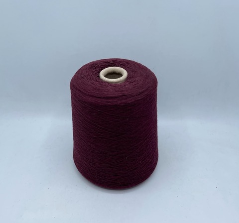 Бобинная пряжа (пр.Италия),1500м/100гр, 80% шерсть, 20% полиамид , цвет-Винный, арт.31481