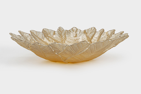 Ваза для фруктов 31х7см Anna Lafarg Autumn forest Листья золотистая