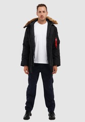 Парка Alpha Industries N-3B Logo Oxford Parka Black (Черная)