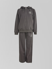 Спортивный костюм Kaixi KX25 на флисе из зип-худи и штанов с полосками по бокам