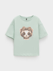 фуфайка  для девочки  КР 302906/светло-зеленый 4807 к666