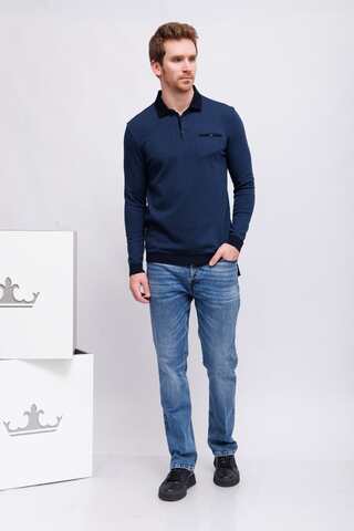 Bugatti Поло в мелкую полоску на пуговицах