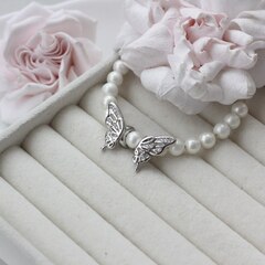 Бусины спейсеры Бабочка, 18*10 мм, 1 пара, родий, Р065