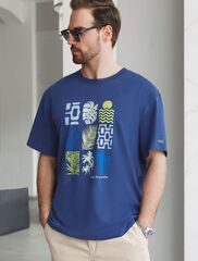 Свободная футболка  с авторским принтом  U49.048 (121402)