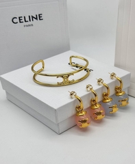 Браслет жёсткий в позолоте CELINE