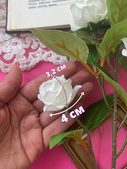 Розы искусственные кустовые евро, голова 4 см, ветка 5 голов и 1 бутон, 48 см, набор 3 ветки.