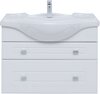 Aquanet 306205 Тумба c раковиной Рондо 85 2 ящ. (Yatao) цв. белый глянец (306205)