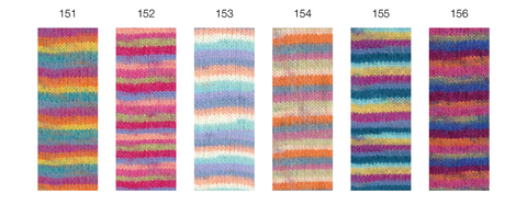 Lana Grossa Meilenweit Cosy Socks Multi Stripes 152