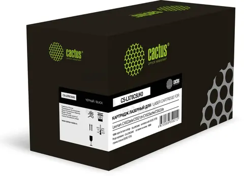 Картридж лазерный Cactus CS-LX78C5UK0 78C5UK0/78C5UKE черный (10500стр.) для Lexmark CX622ade, CS521dn, CX625adhe, CS622de с чипом