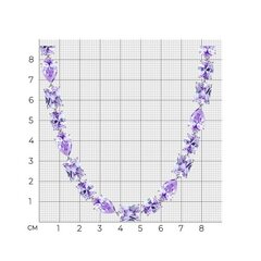 Колье теннисное из серебра с аметистовыми фианитами