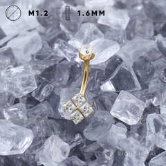 Банан Quadruple Crystal PVD Yellow