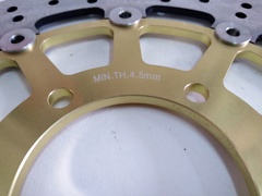 Диск тормозной передний на KAWASAKI  ZX 6 R NINJA  636 / 600/ ZX6RR  600/ ZX10R 1000, ER6F / ER6FN 650, Z 750 / 750-ABS, Z 1000 / ABS, Z 1000 SX / ABS золотой