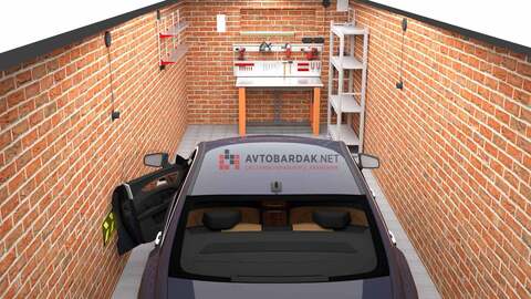 Проект №49: Узкий гараж с отбойниками на стену и пол для безопасной парковки