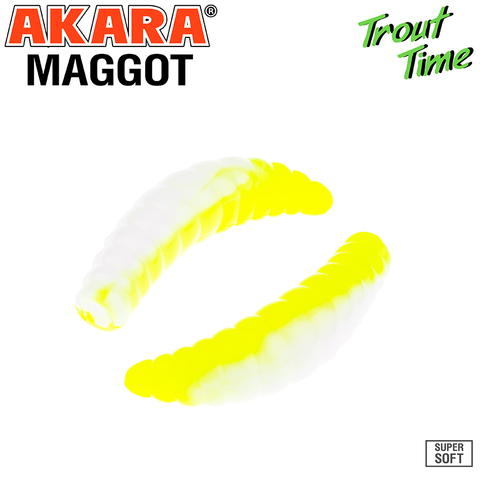 Силиконовая приманка Akara Trout Time MAGGOT 1,6 Cheese 460 (10 шт.)