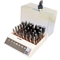 Набор бор-фрез твердосплавных 35шт HM TiALN S=6мм H-Tools 116008FHT