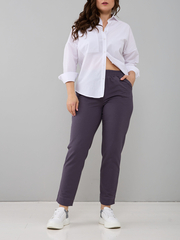Брюки Бдж-129/серофиолетовый-джинс