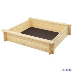 Деревянная песочница "Алладин" (2 лавки, пропитка, подложка)