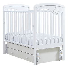 Кровать детская К-2002-24м "Джулия" (Бабочка) маятник универсальный (белая)