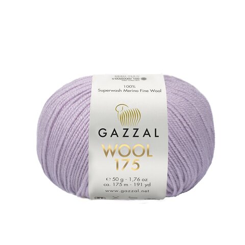 Пряжа Gazzal Wool 175 350 лавандовые поля