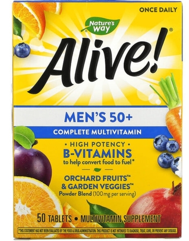 Nature's Way, Alive! полноценный мультивитаминный комплекс для мужчин старше 50 лет, 50 таблеток