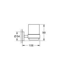 Стакан с держателем GROHE Essentials 40447DC1