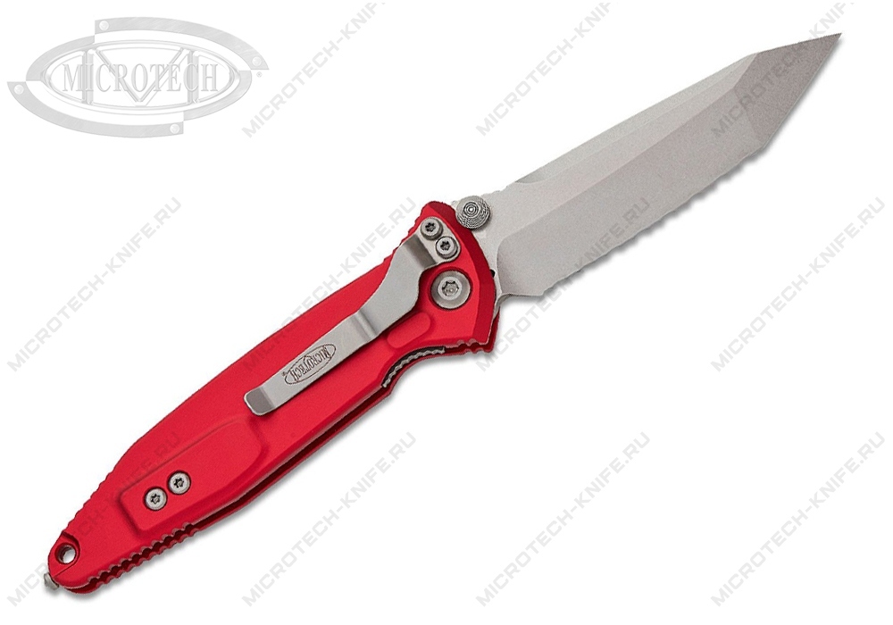 Нож Microtech Socom Elite Red 161-12RD Full Serrated - фотография 