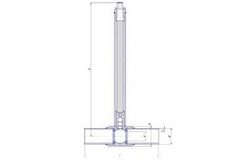 Конструкция LD КШ.Ц.П.GAS.400.016(025).П/П.02.Н=1500мм полный проход с редуктором