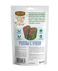 Деревенские лакомства чистим зубы для собак Роллы с уткой 100 г