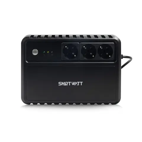 ИБП SMARTWATT UPS SAFE 1000 Line-interactive 1000VA/600W Brick (Euro x3, LED, 255x175x93(мм), 5,4 кг, гарантия 24мес. (И